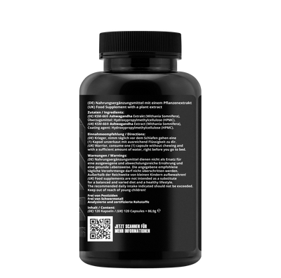 Ashwagandha KSM-66® Hochdosiert 600mg · 120 Kapseln