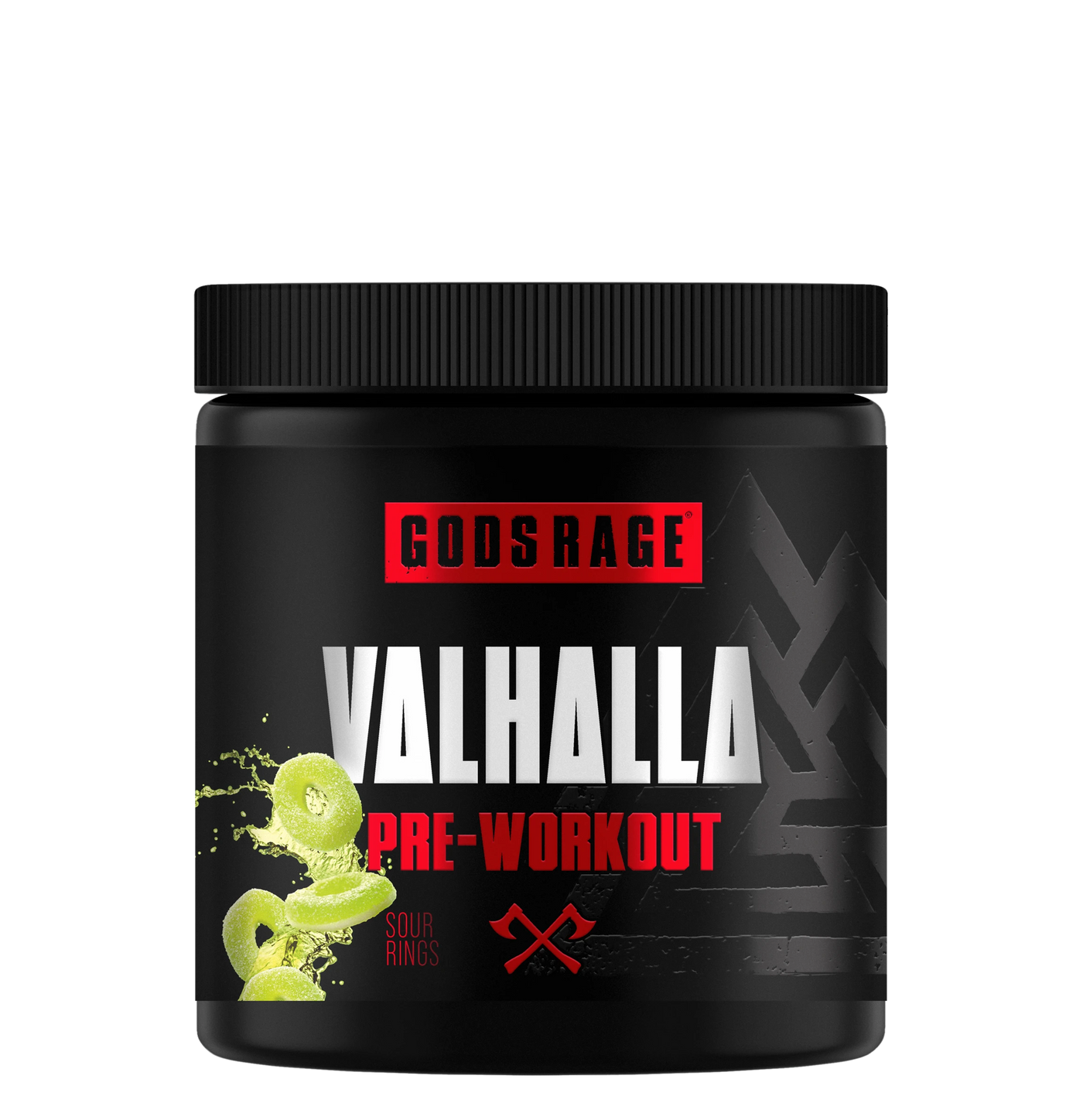 Valhalla Pre-Workout Sour Apple Rings 400g